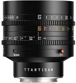 TTArtisan 50 mm Full Frame T2.1 Cine Objektiv mit Metallgehäuse, kompatibel mit Sony E-Mount, Schwarz