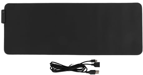 TICFOX RGB Gaming Mouse Pad Extra Large Extended Soft Anti Slip Rubber Base LED Computer Keyboard Mousepad Mat 14 Light Modes 800 X 300mm for PC Gaming Setup