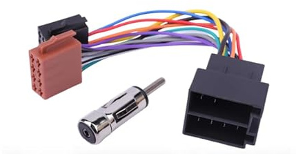 A200 Autoradio Adapter Set, ISO Radio Adapter, Autoradio Radioadapter Set, Radio Stecker Adapter, Universeller Radioadapter mit Antennenadapter DIN ISO + Verlängerung für 16-poligen Anschluss