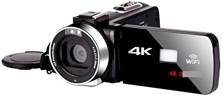 Videocamera, Videocamere digitali professionali 4K Blogger Live Cast Streaming Camcorder for UHD 18X Zoom Vlog Webcam Videoregistratore(32G SD Card,Standard)