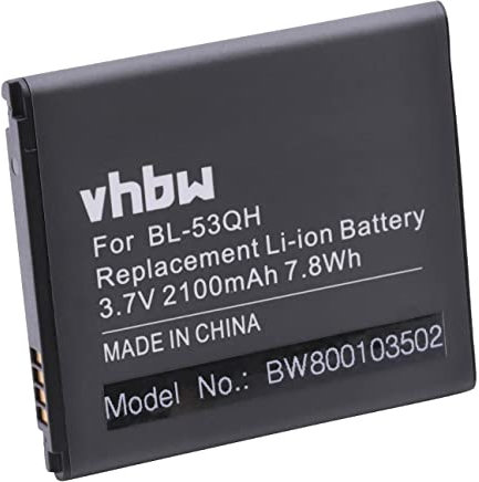 vhbw Batterie Compatible avec LG Spirit 4G MS870 téléphone Portable (2100mAh, 3,7V, Li-ION)