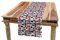 ABAKUHAUS London Tischläufer, UK Englisch Sehenswürdigkeiten, Esszimmer Küche Rechteckiger Dekorativer Tischläufer, 40 x 180 cm, Rot Blau