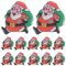 20pcs Weihnachten Anstecknadeln LED Brosche Pins Weihnachtsmann Medaillon Pin Brosche mit Licht Kinder Geschenk