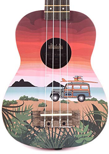 KALA Ukadelic UK-SURFARI - Surfari Soprano Ukulele, with Tote Bag