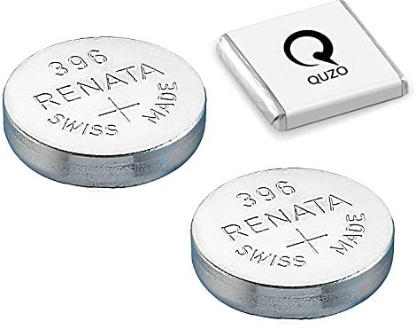 Lot de 2 piles Renata 396 pour montre 1,55 V SR726W + Quzo Belgian Chocolate - Piles officielles Renata pour montre