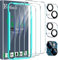 Ferilinso [6-in-1] Protector de Pantalla iPhone 14 & iPhone 13 Accesorios 3 Piezas HD Cristal Templado 3 Piezas Protector de Lente de cámara Funda Amistoso Marco de montaje