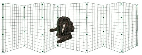 Conka Pets – Outdoor Dog Fence – Low Level Wire Garden Barrier for Dogs and Pets – 75cm High – 5cm x 5cm Mesh Stops Dogs from Jumping – Portable & Lightweight - Covers 10 Foot/3 Metre Gap