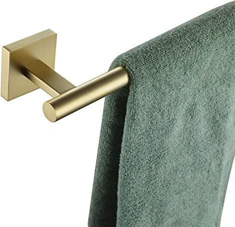 KOKOSIRI Badezimmer-Handtuchstange 81,3 cm Handtuchhalter für Bad, Küche, Schrank, Handtuchhalter, 81,3 cm, gebürstetes Gold, Edelstahl B4005BG-L32
