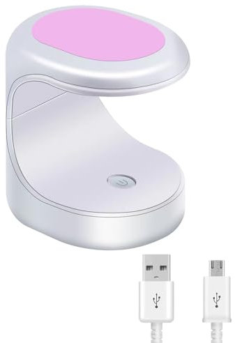 Mini LED UV essiccatore per unghie, USB portatile ad asciugatura rapida lampada per unghie da 16 W, per unghie in gel, dita singole nail art, strumenti manicure (viola)
