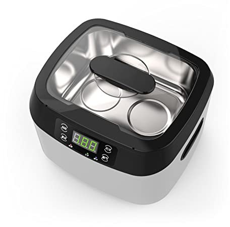 TXTC Stainless Steel Ultrasonic Cleaner 1.2L Ultrasonic Cleaner,for Eyeglasses, Watches, Rings, Necklaces, Dentures,Sonic Wave Eyeglass Cleaning Machine-40KHz