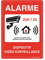 AUA SIGNALETIQUE - Panneau De Signalisation en PVC Rigide et Compact 1.5 mm. (121 x 170 mm, Alarme Dispositif Vidéo Surveillance 2)