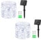 Solar String Lights Outdoor Garden,Cshare Total 200LED 2x10M Solar Powered Fairy Lights Copper Wire 8 Modes Waterproof Lights for Yard,Christmas Tree,Home,Bedroom,Gate Indoor/Outside Decor(Cool White)