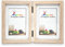 BESCH Marco de Fotos Doble Plegables 10X15CMX2 de Madera con Diseño Sencillo Multiusos para Dos Fotos 4x6 Pulgadas
