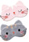SJBAUTYO 2 Pcs Masque de Sommeil Animal,Masques de sommeil,Enfant Bandeau de Nuit Yeux en Peluche Occultant Mignon,pour Enfants Hommes Femmes Voyage Sieste
