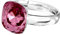 925 Sterling Silber 44 farben Ringe für Damen Verstellbarer mit Marken Kristalle, Glänzend Cubic Zirkonia Ring Fingerring Kommt in Schmuck Geschenk Box (Rose)