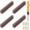 NAKUPENDA 4 Stück Schrankgriffe Holz Griff Schubladengriff Holz Möbelgriff Holztürgriff Türgriff Schrankgriff für Tür Schrank Schublade,96mm Lochabstand(Schwarze Walnuss)
