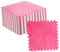 10 Pièces 30x3 0cm/11.8x11.8in Tapis de Sol en Mousse de Puzzle en Peluche, Tapis de Jeu Antidérapant pour le Sol de la Pièce (Rose rouge)