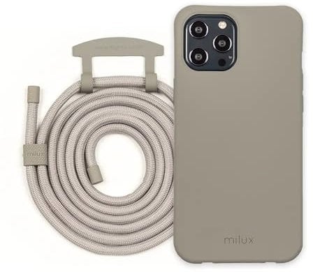 Handykette Phone Necklace mit Abnehmbarer Kordel Handyhülle – Modell Samsung Galaxy S9 (Grau mit Kordel Grau)