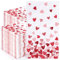 Homlouue Papierservietten, 3-lagig, kleine Herz-Servietten, Einweg-Gästetücher für Valentinstag, Hochzeit, Jahrestag, Brautparty, Verlobung, Geburtstag, Partyzubehör, 200 Stück