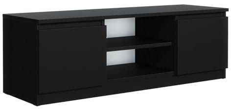MebLocker TV-Schrank TV Lowboard Board 120cm Hängeboard, TV-Schrank Lowboard Schrank Wohnwand für Wohnzimmer Fernsehtisch Tv möbel modern Design (Schwarz)