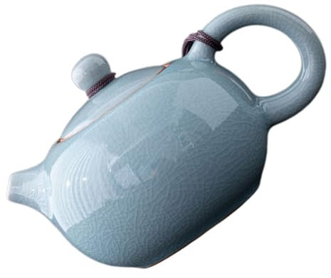 MAGICLULU Théière En Céramique Rétro Service à Thé Compact Bouilloire Pour Bureau Maison Poignée Ergonomique Résistante Chaleur