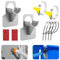Vueinrg 10 Pièces Support Tuyau Piscine | 30-38mm | Accessoire Piscine Hors Sol avec Anti-Perforation, Anti-déchirure, Anti-Traction avec Serre-Câble Collier de Serrage et Ruban Adhésif