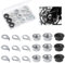 NQEUEPN 18pcs Bike Wheel Axle Nut and Bicycle Hub Safety Washer Kit, M8 M9.5 M10 Bicycle Hub Flanged Axel Nut Bike Parts for Mountain Bike Front & Rear Wheel Axle