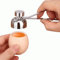 CHEFZOCO Cortador para huevos, Abridor de Huevo, Abridor de huevos con pesa, Separador de cáscara de huevo, Topper de Huevo Abridor, Longitud 10.5 cm, Acero inoxidable, Apto para huevo crudo