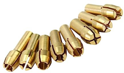 UKCOCO 2sets Rotary Tool Bits Set Brass Collet 1-4mm for Multi-Function CNC Machine 8pcs*2