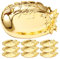 Amosfun Set Di 12 Piatti in Plastica Multiuso Per Antipasti E Snack, Vassoi Per Feste, Vassoio Diviso Per Frutta Secca E Dolci, Design Elegante E Resistente