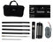 FACAIIO PAC-12 Antenne portable à ondes courtes 7 MHz-50 MHz 100 W 8 bandes HF pour antenne GP pour radio amateur QRP télescopique en acier inoxydable Extension de 2,5 m