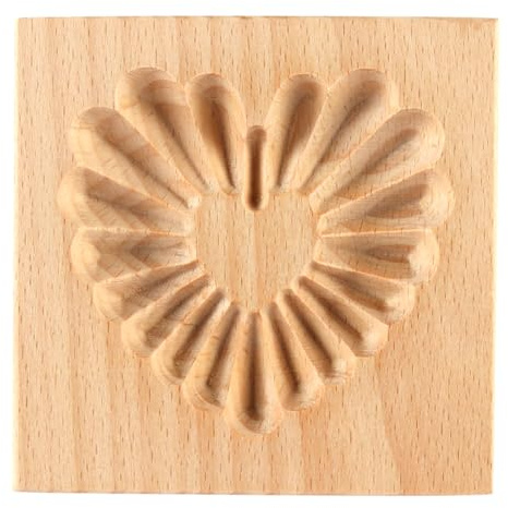 WANGCL Lustige Aus Holz Geschnitzte Prägeform Für Kekse Liebeskekse Bastel-backwerkzeuge Für Lebkuchen DIY Form Keksstempel Keksform Zum Kuchendekorieren Dessert