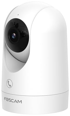 FOSCAM Sicherheitskamera WiFi-Kamera, 2,4/5 GHz kabellose IP-Innenkamera Millimeterwellenradar mit KI-Personenerkennung und Geräuscherkennung, 10 m Nachtsicht, 2-Wege-Audio, kompatibel mit Alexa