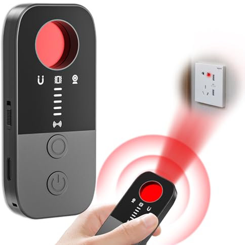 ALLILUYAA Rilevatore Microspie,Jammer Disturbatore di Frequenza, Anti-Spia,5 Livelli di Sensibilità,7 Modalità,Microspia Audio Cimice A Distanza, per Telefono, Casa, Ufficio