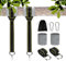JAADU Fixation de balançoire, 2 Pièce fixation de hamac, 2 Mousquetons et Rembourrage de Protection pour Arbres, Sangle de Hamac pour Balancoire Jardin Hamac ou Siège Suspendu