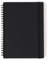 MUJI 無印良品 Double Ring Notebook, Fountain Pen-Friendly Paper, 70 Ruled Sheets, Black with Elastic Band (1, Black)