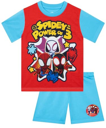 Marvel Boys Pyjamas, Spidey And His Amazing Friend Pjs For Boys, Short Sleeve Pyjama Set, Ages 18 Months To 8 Years