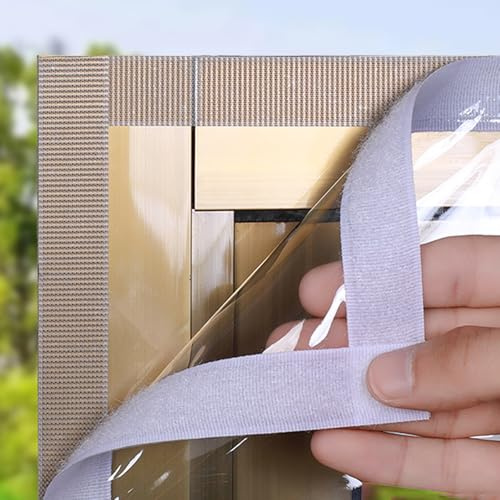 Fenster Isolierfolie Thermo Cover Transparente Thermofolie KäLtebestäNdiger Warmer VorhäNge Winddichte Staubdichte Fensterisolierung für den Winter,Selbstklebend (W145×H180cm)
