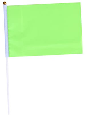 HEMOTON 100 Pièces Drapeaux Mini Carrés Portables pour Décoration de Drapeaux Verts pour Célébrations Événements