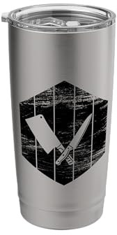 Knife and Cleaver Steak Lover Carnivore Butcher Stainless Steel Insulated Tumbler