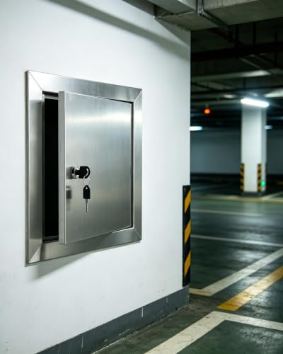 Trampilla Pladur Panel de Acceso con Cerradura de Acero Inoxidable, Puerta Oculta | Panel de Inspección Impermeable para Pared, Techo y Suelo, Trampilla de Revisión de Fontanería para Armarios de Baño y Sótano