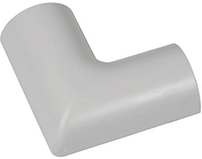 30mm x 15mm White Clip-Over Right Angled Trunking Adapter – Flush 90 Degree Bend | Loops