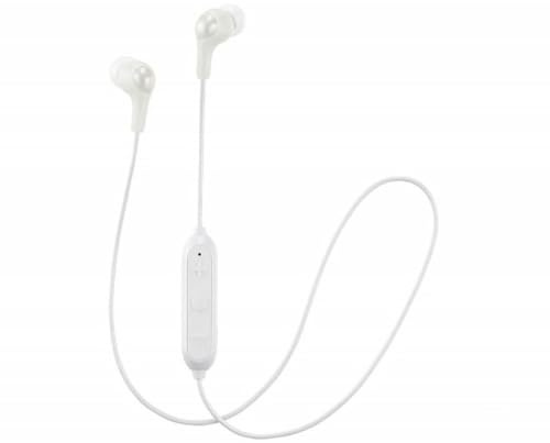 JVC Gumy Plus Wireless Bluetooth In Ear Headphones Earphones with Bass Boost, Comfortable Earbuds and Built In Mic and Remote for Call Handling, White