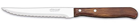 Arcos Séries Latina - Boîte 12 pièces Couteau à Steak - Lame Acier Inoxydable Nitrum 105 mm - Manche Bois Comprimé Couleur Brun (12 pcs)