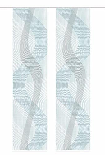 Vision S 055397 2er-Set Schiebegardinen VALESI, blau, 260 * 60
