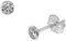 trendor Ohrstecker für Damen und Herren 585 Weißgold 14 Kt Zirkonia 4 mm Ohrringe aus Echtgold, Goldschmuck für Frauen und Männer, Geschenkidee 75102