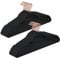 SONGMICS Velvet Hangers, Set of 30 Coat Hangers for Clothes, Non-Slip, with Tie Bar and Rose Gold Hook, Space-Saving, 0.6 cm Thick, 43.5 cm Long, for Dresses Trousers, Black CRF21BK30