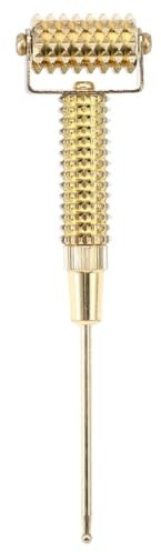 VOBOR Facial Roller Massager, Détecteur de points d'acupuncture Oreille faciale Acupoints Printemps Aiguille Roller Massage pour le corps et le visage Rouleau Massage Visage(Couleur : Or)
