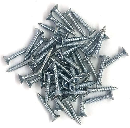 3mm x 16mm Small Steel Countersunk Wood Screws - Chipboard Screws Pack of 100
