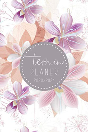 Terminplaner 2020 / 2021: Kalender 18 Monate • Jul. 2020 bis Dez. 2021 Planer, Wochenkalender • 1 Woche auf 2 Seiten • Perfekt zum Mitnehmen • Motiv: Rosa und pinke Blumen